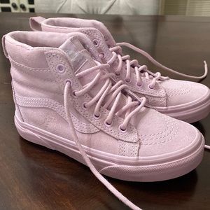 NEW Girls Pink High Top Vans, Size 1.5